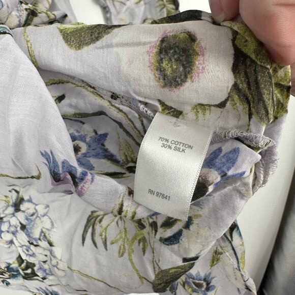 J jill Women's Blouse Floral‎ print Size large - Picture 7 of 7